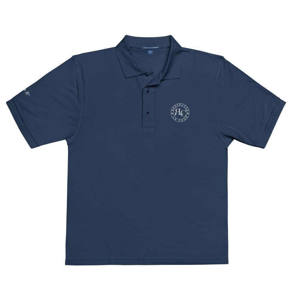 Classic Men's Premium Knit Fabric Polo Shirt with RLC Logo Embroidery - Respectez Le Code