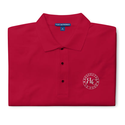 Classic Men's Premium Knit Fabric Polo Shirt with RLC Logo Embroidery - Respectez Le Code