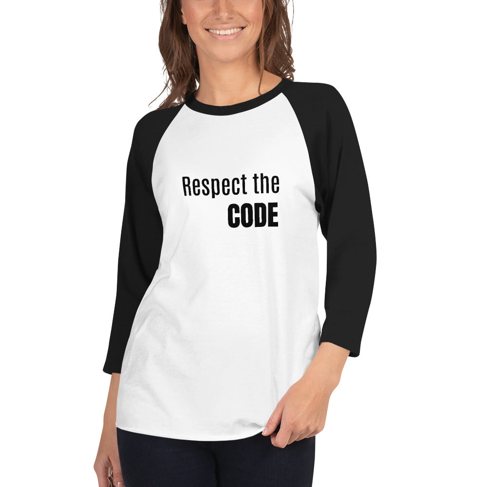 Respect the Code 3/4 Sleeve Raglan Shirt - Respectez Le Code