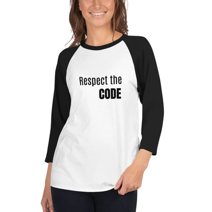 Respect the Code 3/4 Sleeve Raglan Shirt - Respectez Le Code
