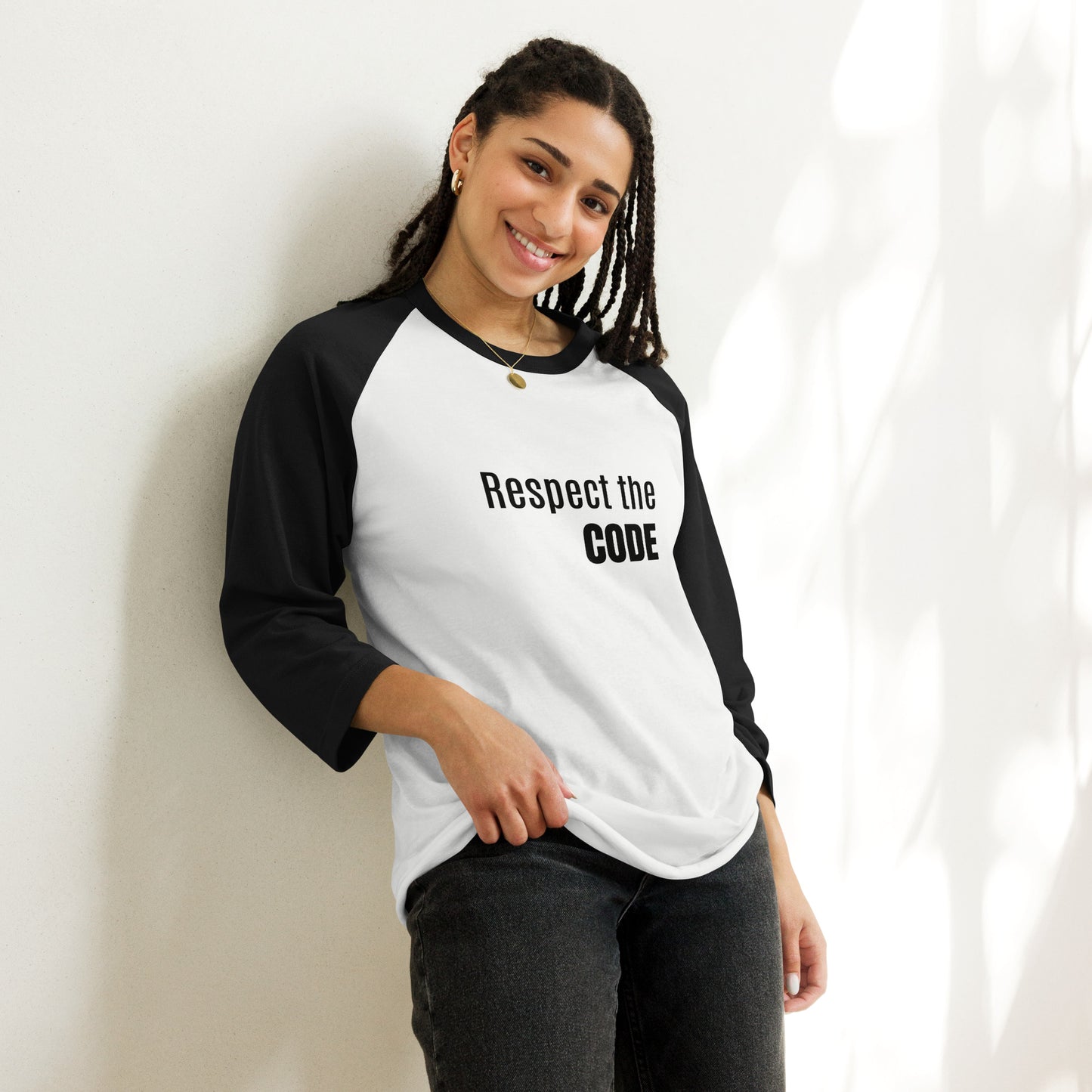 Respect the Code 3/4 Sleeve Raglan Shirt - Respectez Le Code