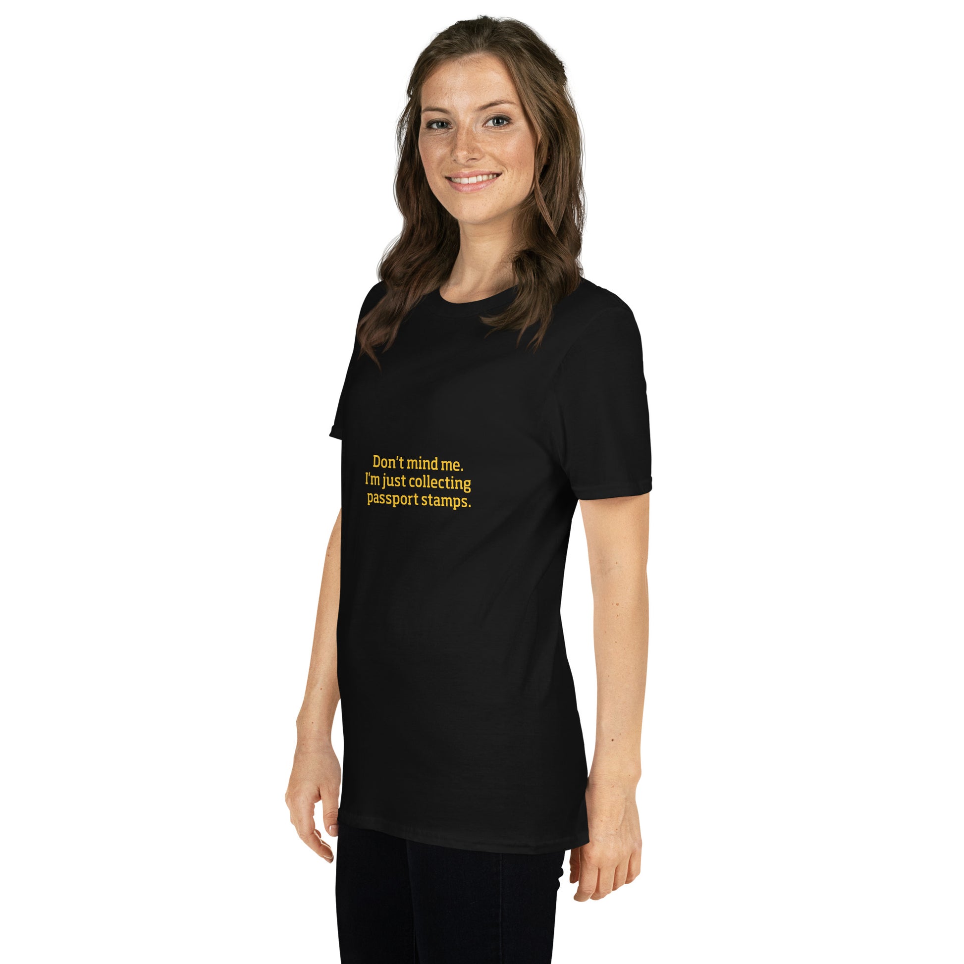 Passport Stamps Collector Short-Sleeve Unisex T-Shirt - Respectez Le Code