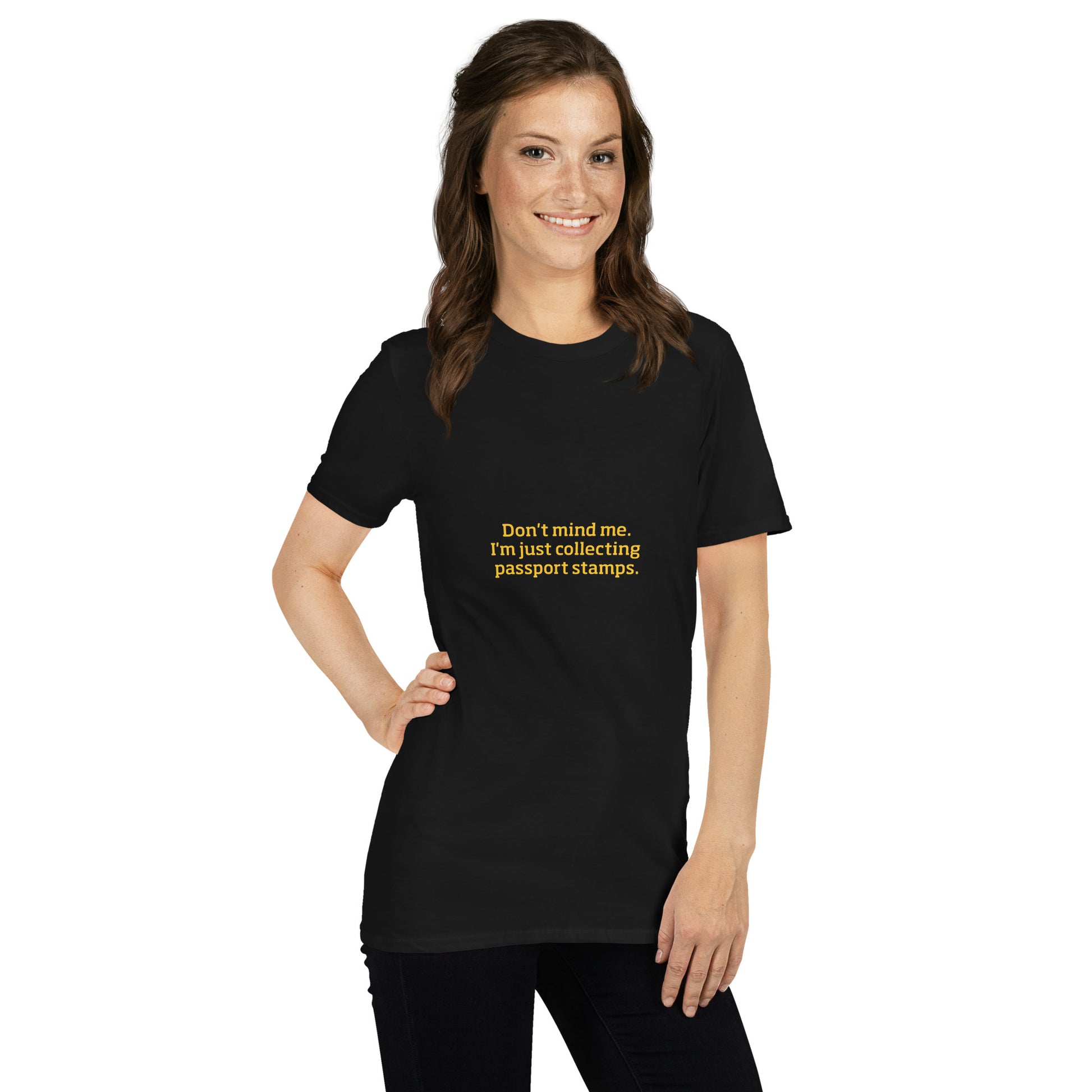 Passport Stamps Collector Short-Sleeve Unisex T-Shirt - Respectez Le Code