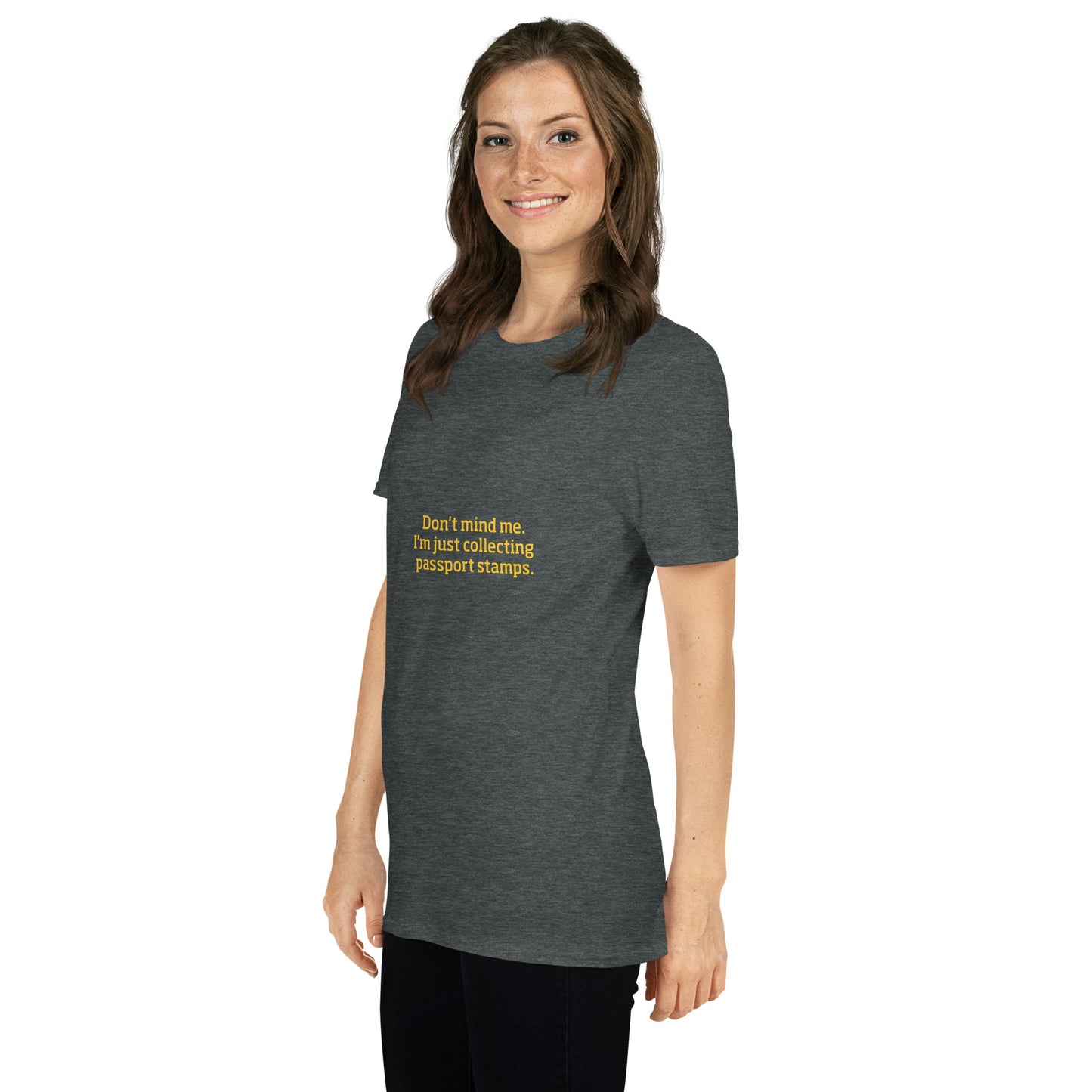 Passport Stamps Collector Short-Sleeve Unisex T-Shirt - Respectez Le Code