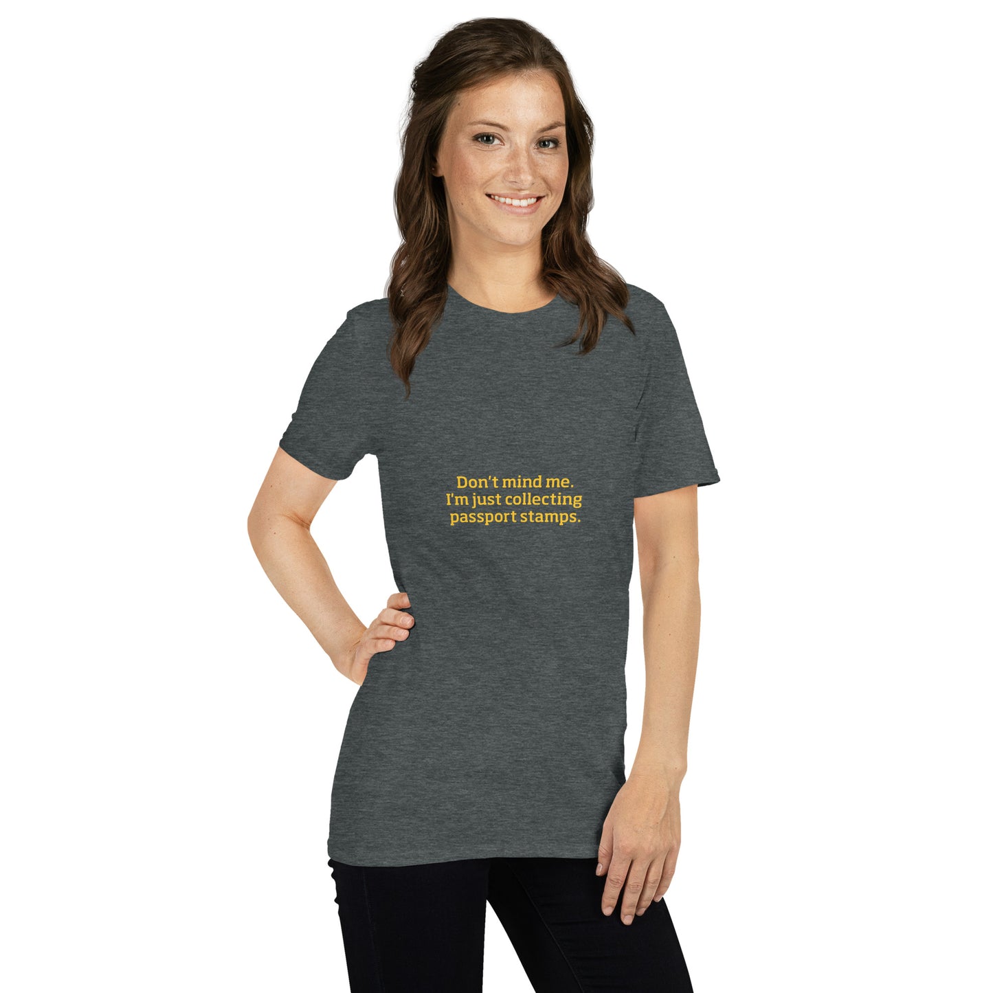 Passport Stamps Collector Short-Sleeve Unisex T-Shirt - Respectez Le Code