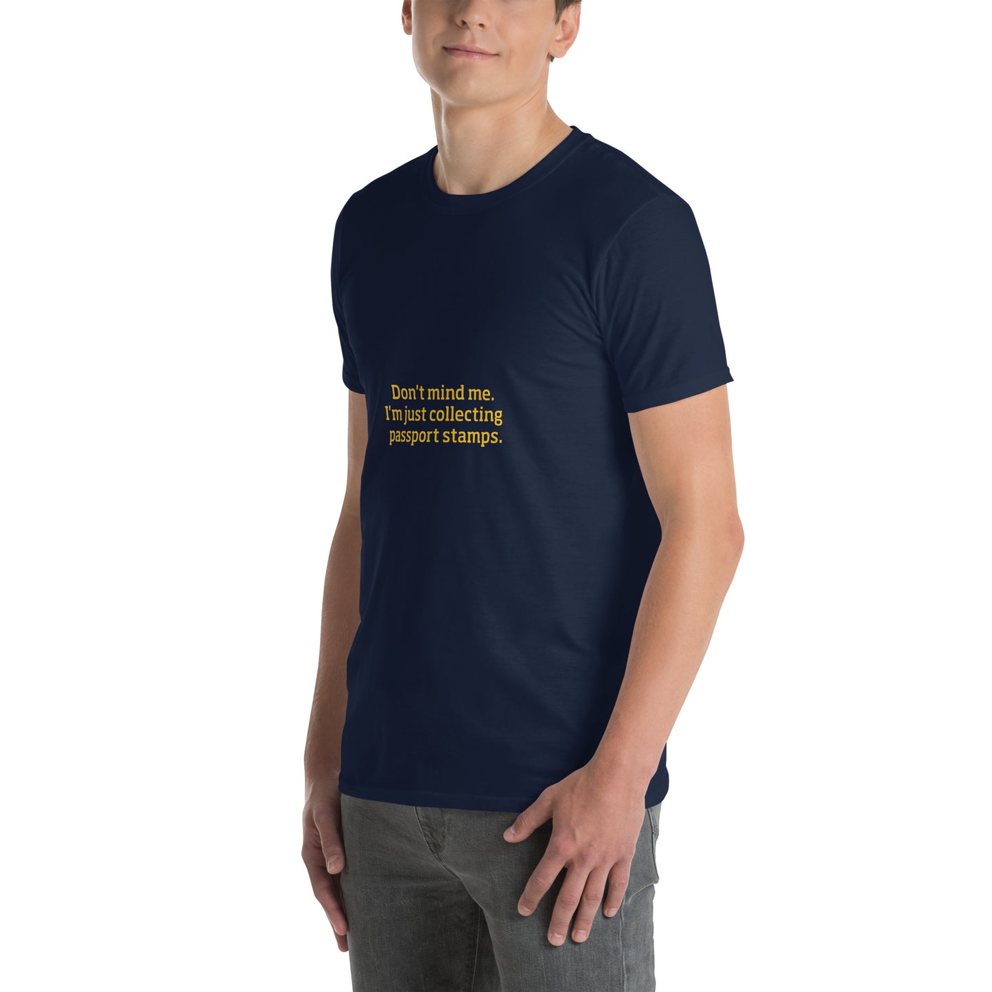 Passport Stamps Collector Short-Sleeve Unisex T-Shirt - Respectez Le Code