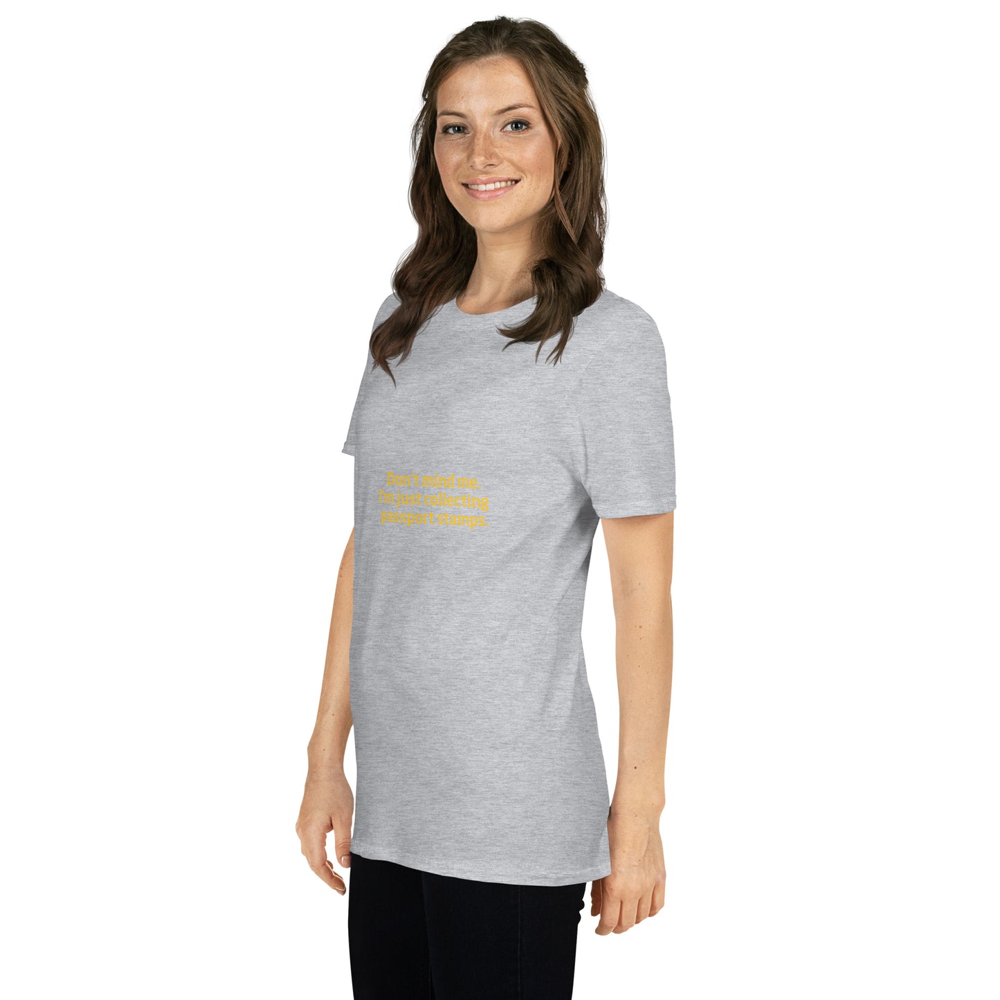 Passport Stamps Collector Short-Sleeve Unisex T-Shirt - Respectez Le Code