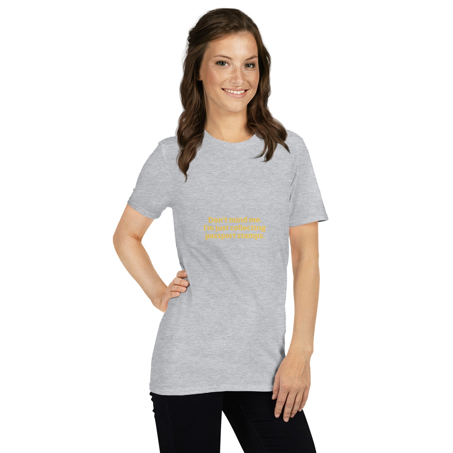 Passport Stamps Collector Short-Sleeve Unisex T-Shirt - Respectez Le Code