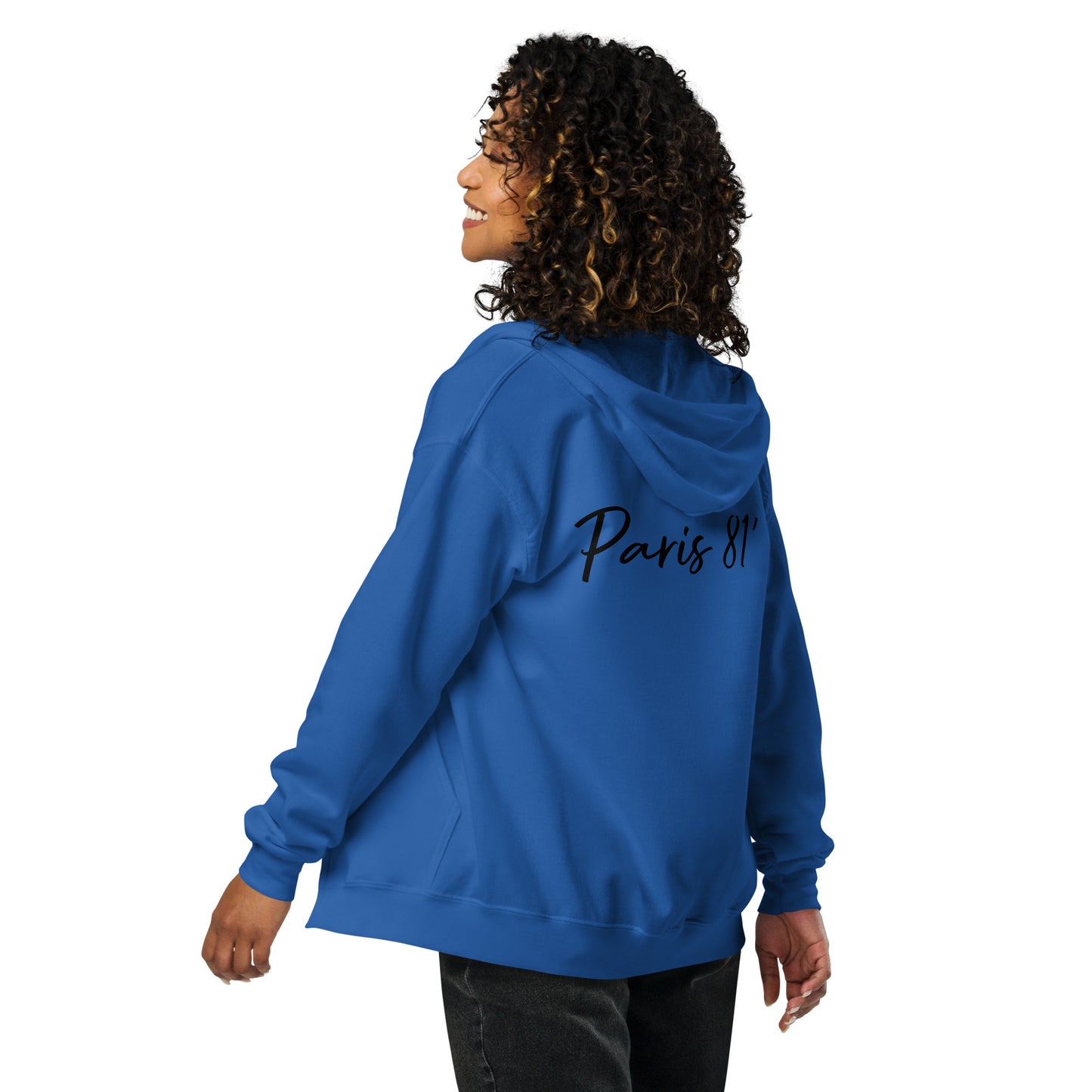 Paris 81 Soft Fleece Zipper Hoodie with Embroidery - Respectez Le Code