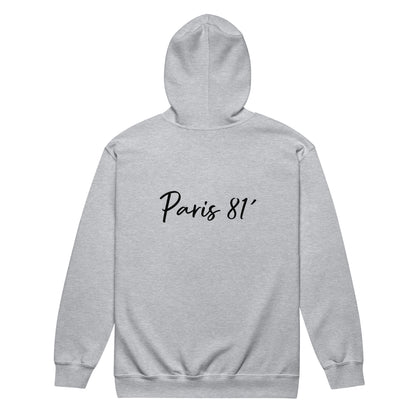 Paris 81 Soft Fleece Zipper Hoodie with Embroidery - Respectez Le Code