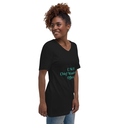 CWO Chief Wanderlust Officer Unisex Short Sleeve V-Neck T-Shirt