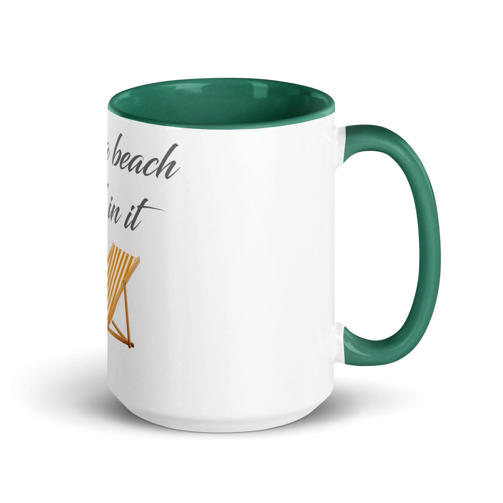 Life's a Beach Soleil (So Lay) In It Mug with Color Inside - Respectez Le Code