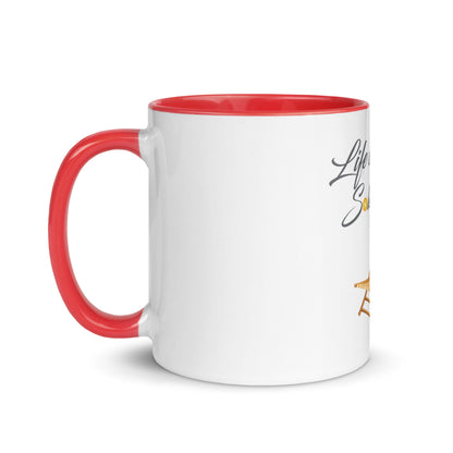 Life's a Beach Soleil (So Lay) In It Mug with Color Inside - Respectez Le Code