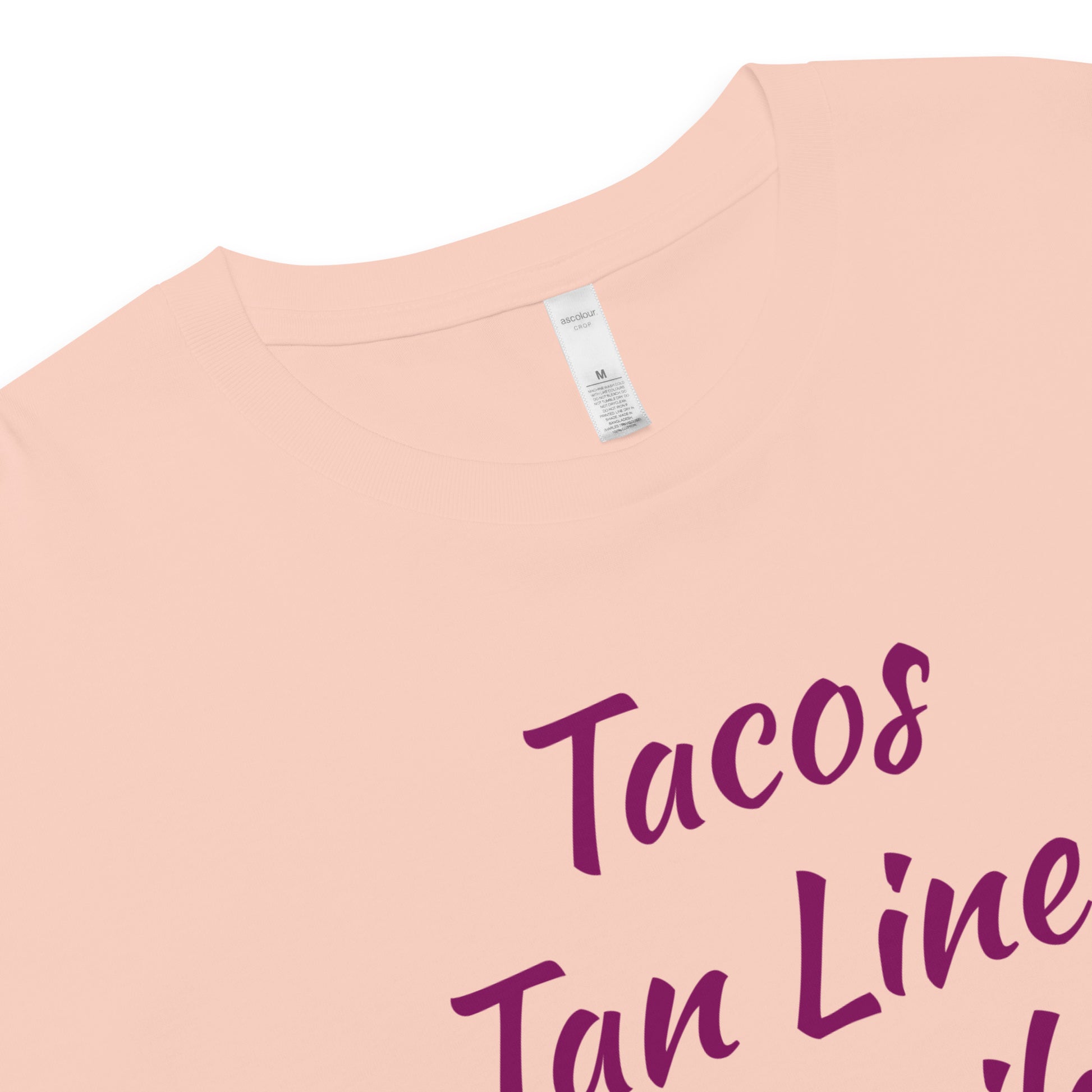 Tropical Trio Women’s Crop Top: Tacos Tan Lines Tequila - Respectez Le Code