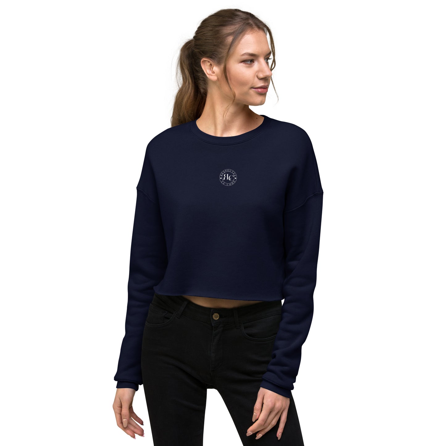 RLC Logo Soft Fleece Crop Sweatshirt - Respectez Le Code